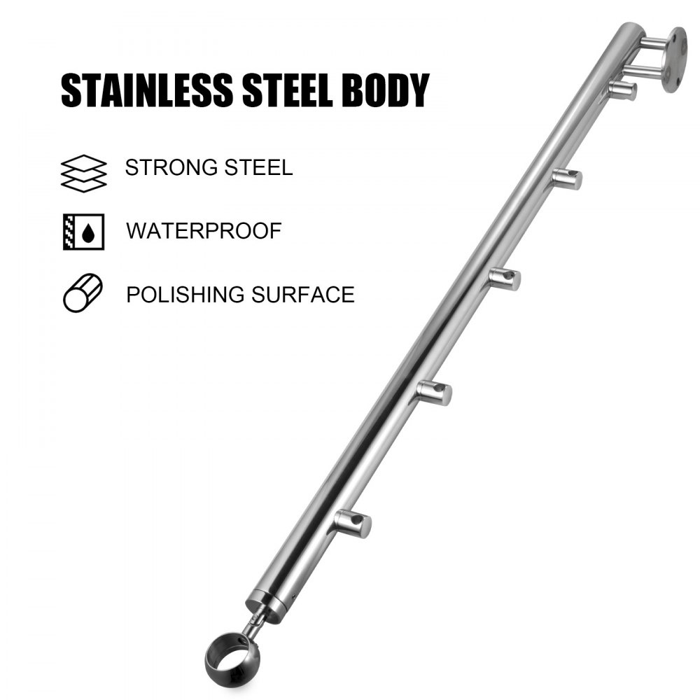 Vevor Trapleuning Rvs Leuning Trapleuning Verstelbare Met 5 Dwarsbalken 1 M