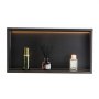 VEVOR Shower Niche, 33.0 x 63.5 x 10.2 cm Recessed Wall Niche With LED Strip, Heavy-duty Stainless Steel Modern Shampoo Storage Organizer, Sealed Waterproof, Easy to Install, Black for Bathroom