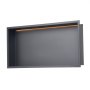 VEVOR Shower Niche, 33.0 x 63.5 x 10.2 cm Recessed Wall Niche With LED Strip, Heavy-duty Stainless Steel Modern Shampoo Storage Organizer, Sealed Waterproof, Easy to Install, Black for Bathroom
