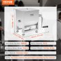 VEVOR meat mixer bme40, stainless steel, 80 lb capacity, hand crank, dimensions and specifications listed.