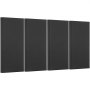VEVOR akoestische panelen, 4-pack, 600x300x50 mm, geluidsabsorberende panelen van glasvezel, zelfklevend, akoestische wandpanelen, voor studio's, kantoren, thuisbioscopen en vergaderruimtes, zwart
