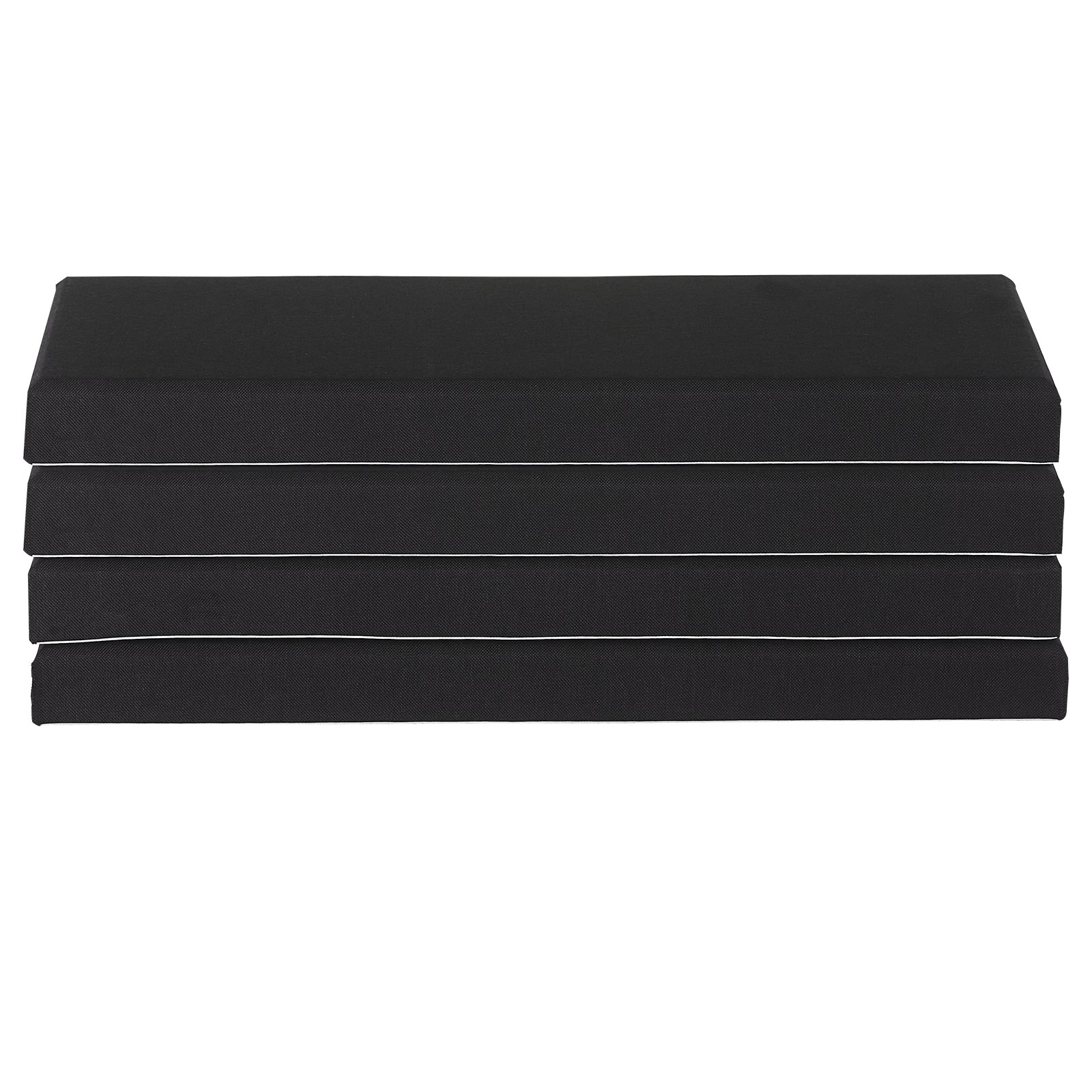 VEVOR akoestische panelen, 4-pack, 600x300x50 mm, geluidsabsorberende panelen van glasvezel, zelfklevend, akoestische wandpanelen, voor studio's, kantoren, thuisbioscopen en vergaderruimtes, zwart