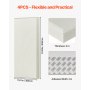 VEVOR 4 PCS Acoustic Panels, 2 inch Thick 23.6 x 11.8 inch Fiberglass Sound Absorbing Panels, Self-adhesive Soundproof Wall Boards, for Studios, Office, Home Theater,Meeting Room, Beige