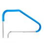 VEVOR Pool Handrail,46 x 37 inch Pool Railing, Stainless Steel (Pre-built) for Indoor/Outdoor Pools,Swimming Pool Railing for Decks,Rust-Proof Grab Bar with Blue Grip Cover&Accessories for Spas