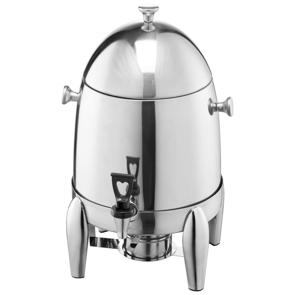 VEVOR Drankendispenser Warme drankendispenser (12 L) van roestvrij staal met alcoholbrander, koude drankendispenser met druppelvrije kraan voor koffie, thee, heet water, voor restaurants, hotels, feesten