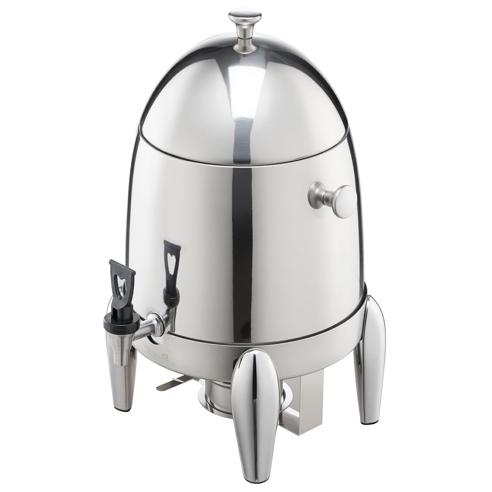 VEVOR Drankendispenser Warme drankendispenser (12 L) van roestvrij staal met alcoholbrander, koude drankendispenser met druppelvrije kraan voor koffie, thee, heet water, voor restaurants, hotels, feesten