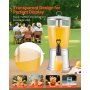 VEVOR Beverage Dispenser, 8L Drink Dispenser for Parties, Stainless Steel + Plastic Juice Dispensers with Spigot Ice Chamber, Iced Tea Lemonade Juice Water Dispensers, for Restaurants, Hotels