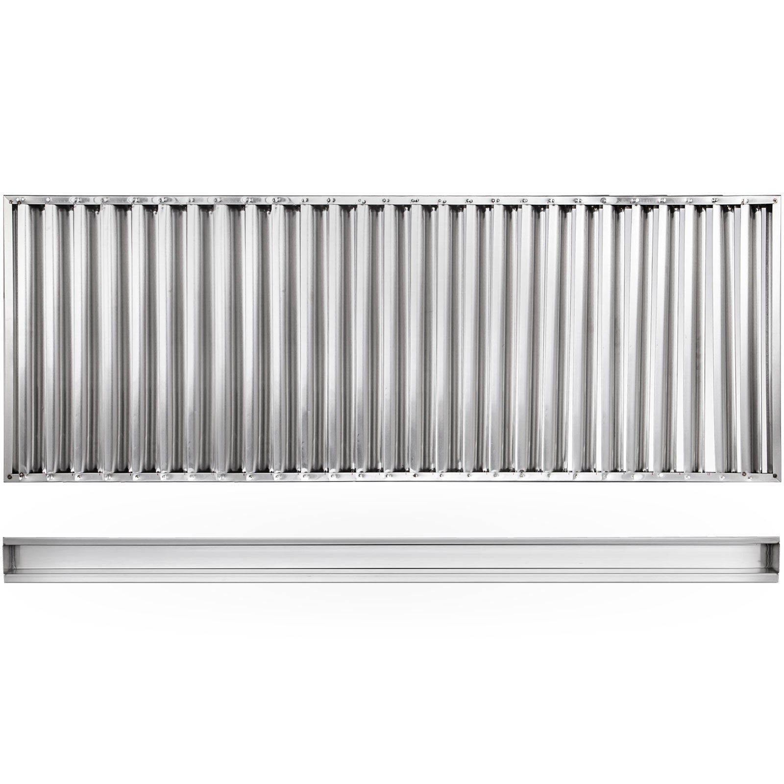 VEVOR Afzuigkap Recirculatie, Afvoerlucht/Circulatielucht Afzuigkappen, Aluminium Vetfilter Wandmontage, Roestvrij Staal en Aluminiumfolie, Aluminium Vetfilter Wandafzuigkap, Gewicht 43 kg/95 lb