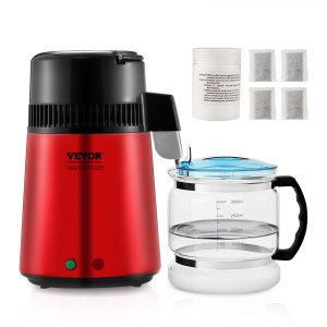 waterdestilleerder, 4 l zuiver waterfilter voor thuiswerkblad, 750 W gedistilleerde watermaker, roestvrijstalen binnendestilleerder...