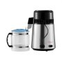VEVOR Water Distiller Distiller, 4 L Purified Water Cleaner Filter, 750 W Distilled Water Maker, Stainless Steel Interior Distiller Water Silver Household 1 L Water per Hour.