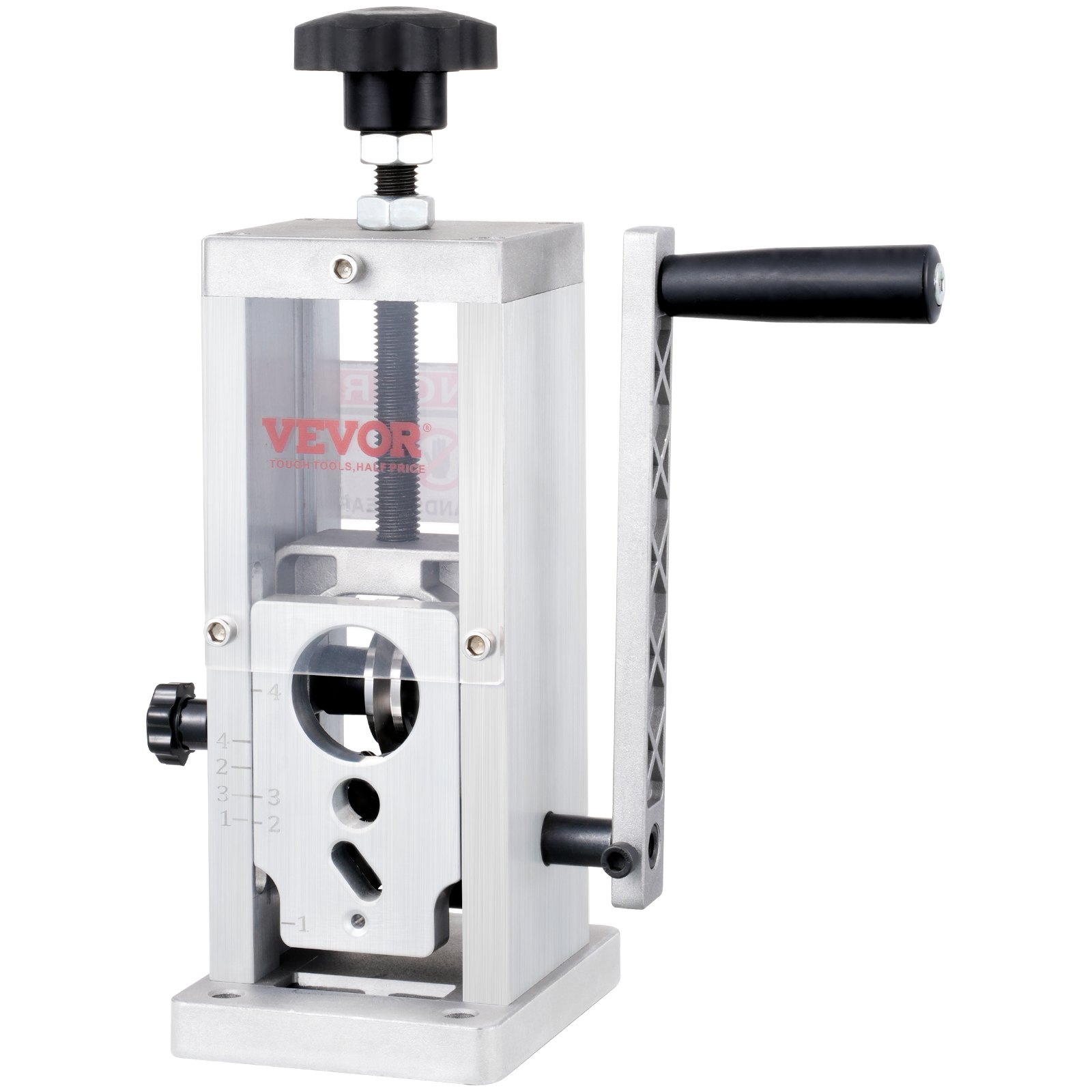 VEVOR Manual Wire Stripping Machine, 0.06''-1.57'' Copper Stripper with Hand Crank or Drill Powered, Visible Stripping Depth Reference, Portable Aluminum Frame Wire Peeler for Scrap Copper Recycling