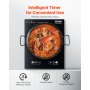 VEVOR Draagbare inductiekookplaat Inductiekookplaat (280 x 350 x 68 mm) 2200 W met 11 temperatuurinstellingen Kookplaat compatibel met magnetisch kookgerei (tot 24 cm diameter)