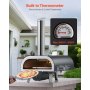 VEVOR Outdoor Pizza Oven, 12 in Wood Fired Pizza Ovens, Pellet Pizza-Stove with Thermometer & Electric Rotation, Portable Pizza-Maker for Outside Backyard Patio Camping, Pizza-Stone, Carry Bag, Shovel