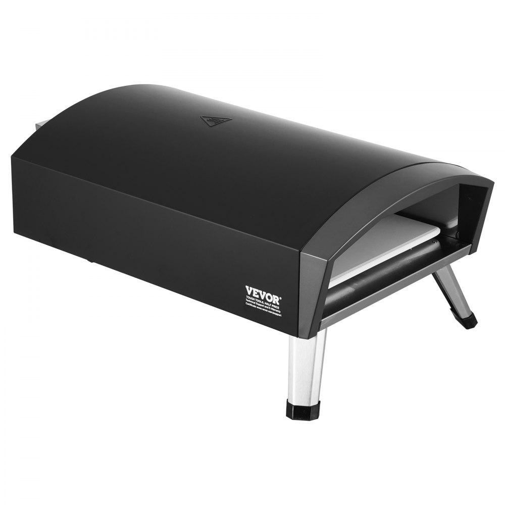 VEVOR Buitenpizzaoven, 30 cm gaspizzamaker, draagbare buitenpizzagrill met dikke cordieriet pizzasteen, waterdichte hoes, gasoven met ijzerspray en inklapbare poot voor kamperen en tuin