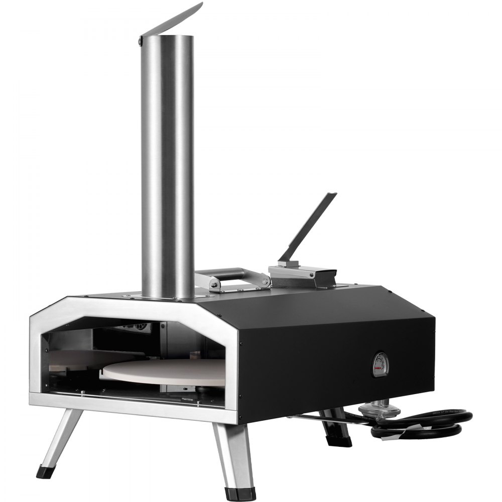VEVOR 12" Outdoor Pizza Oven Draagbare Pellet/Gas Pizza Oven Opvouwbaar voor Camping