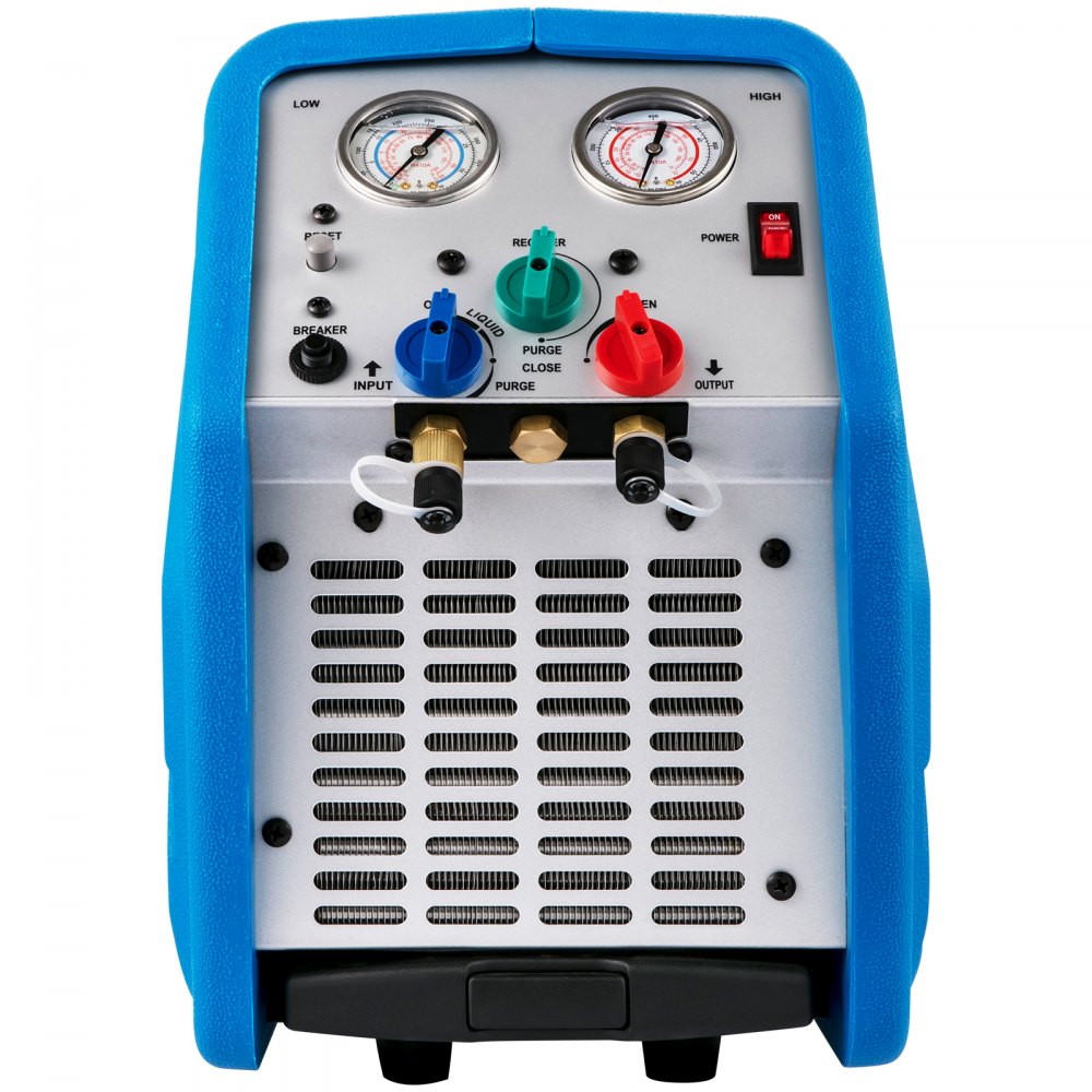 VEVOR Refrigerant Recovery Machine, 3/4 HP, Single Cylinder, HVAC Refrigerant Recovery, Portable AC Recovery Machine for Air Condition, Refrigerant, Automotive, Blue