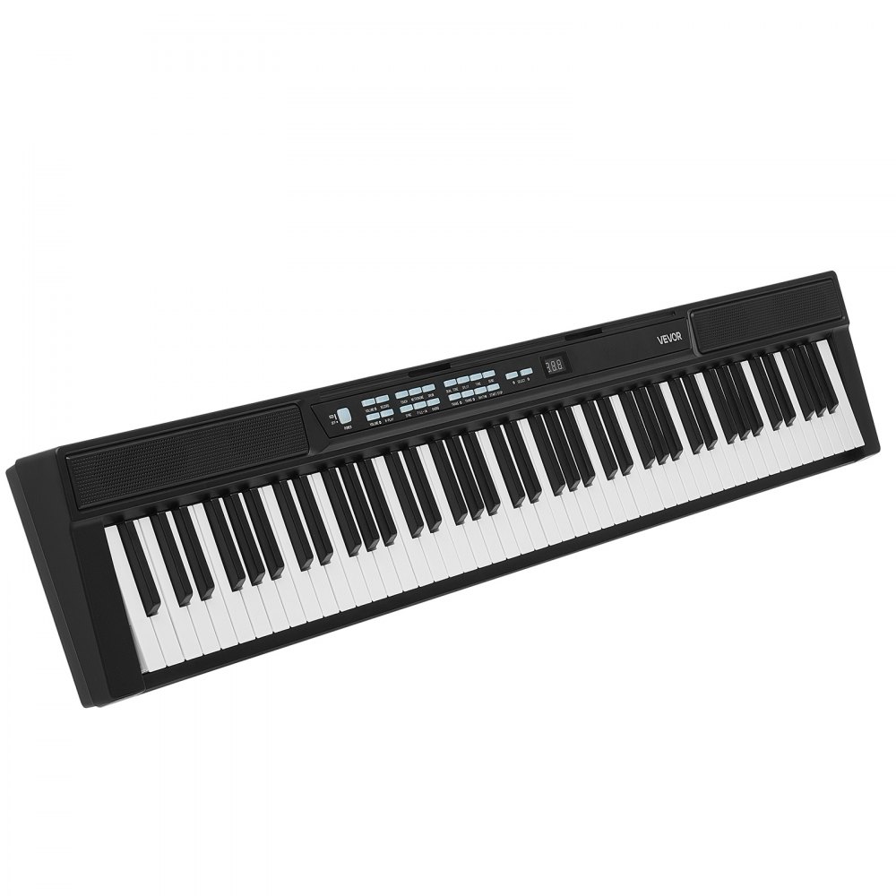 VEVOR Digitale Piano 88 toetsen, semi-gewogen, elektrisch keyboard, geschikt voor beginners en gevorderden, 128 klanken en ritmes, HiFi stereoluidsprekers, pedaal, lessenaar, USB/MIDI