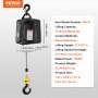 VEVOR 2 in 1 electric cable winch 498.95kg load capacity cable hoist lifting speed ≥4m/min motor winch 7m lifting height cable hoist 1500W cable hoist 2 control modes manual/wireless