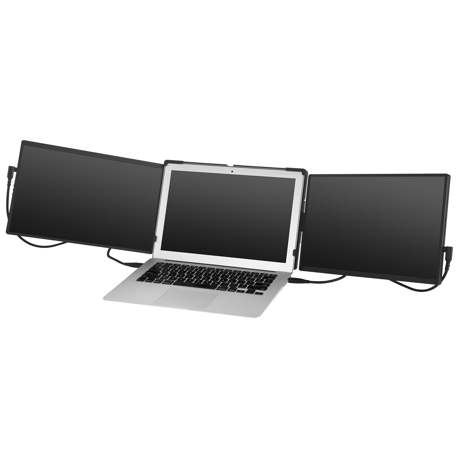 VEVOR Draagbare Laptop Scherm Extender, 14 inch FHD 1080P IPS Triple Extension Monitor voor 13-17 inch Laptops, Draaibare Draagbare Monitor met USB-C/USB-A/Mini HDMI Poort, Compatibel met Mac/Wins/Android/Switch/PS5