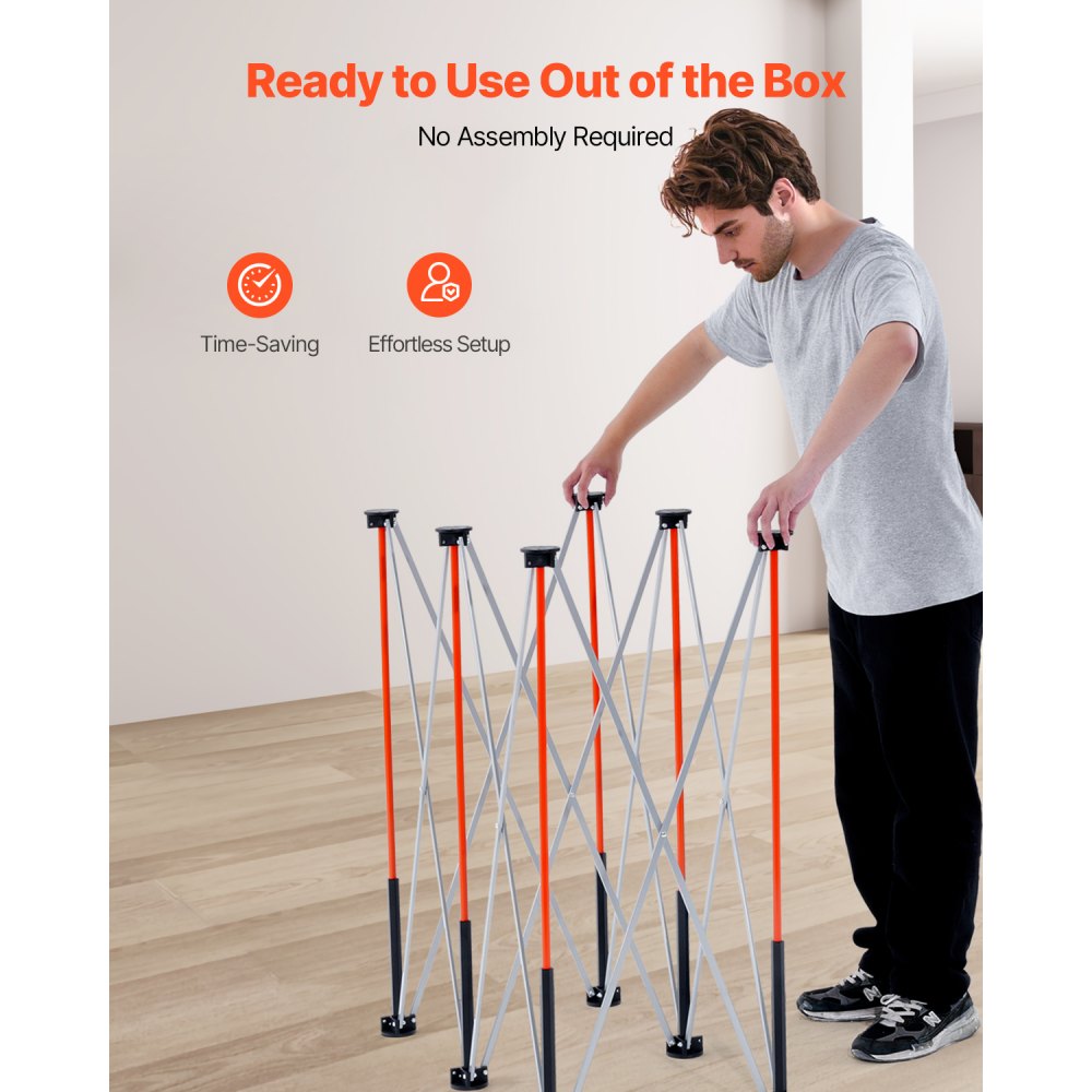 VEVOR Portable Folding Workstand, 1267 x 665 mm Collapsible Workbench, 1135 kg Weight Capacity, No Assembly Foldable Work Stand with Storage Bag, Table Top NOT Included, for Garage Workshop Outdoor