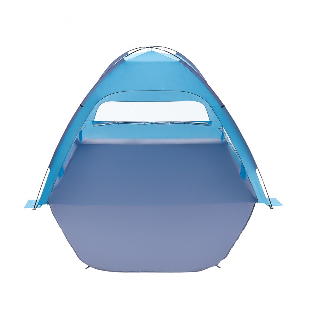 VEVOR Beach Tent Sun Shelter for 8 Person, UPF 50+ Protection, Portable Sun Shade Canopy with Carrying Bag & Sand Pockets, Lightweight and Easy Setup Beach Umbrella for Camping Fishing Outdoor Picnic