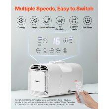 VEVOR Draagbare Airconditioner 4250 BTU Camping Airconditioner Koeler 510x270x315mm