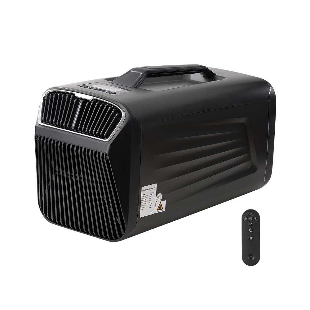 VEVOR draagbare airconditioner, 4000 BTU, 3-snelheden airconditioner met 24-uurs timer, koeler, instelbaar van 16-30 °C, AC/DC-compatibel, gebruik op de camping, in de camper of thuis, 540 x 300 x 350 mm