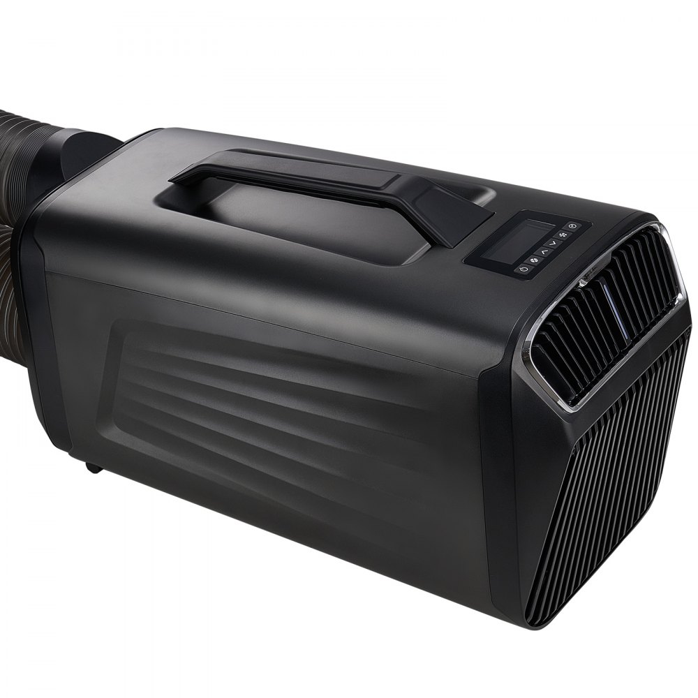 VEVOR draagbare airconditioner, 4000 BTU, 3-snelheden airconditioner met 24-uurs timer, koeler, instelbaar van 16-30 °C, AC/DC-compatibel, gebruik op de camping, in de camper of thuis, 540 x 300 x 350 mm