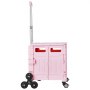 VEVOR Winkelwagen, opvouwbaar, opvouwbare aluminium winkelwagen voor traplopen met 2 wielen, draagbare trapliftstoel, noodkar, winkelwagen voor ouderen en gehandicapten