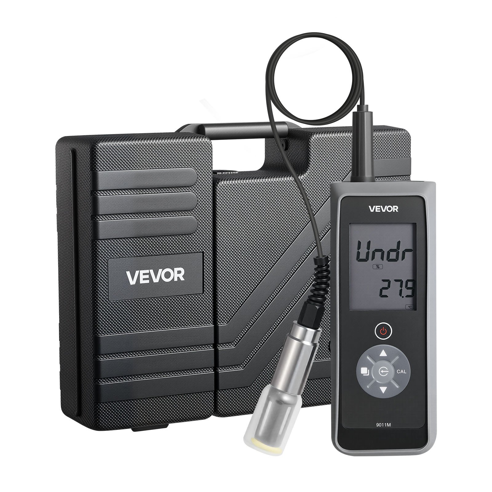 VEVOR opgeloste zuurstofmeter, meetbereik 0,0-20,0 mg/l, draagbare testkit met 4 m elektrodekabel, membraanset en draagtas, gegevensopslag, opgeloste zuurstofmeter voor vijvers