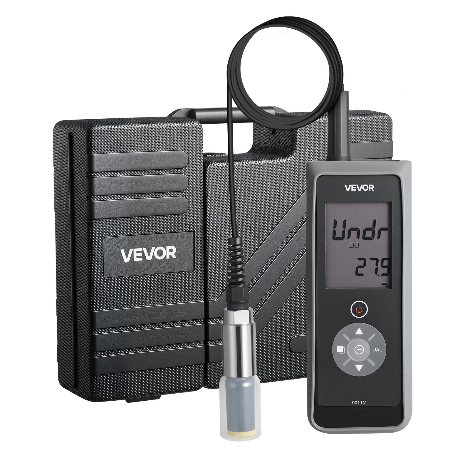 VEVOR opgeloste zuurstofmeter, meetbereik 0,0-20,0 mg/l, draagbare testkit met 4 m elektrodekabel, membraanset en draagtas, gegevensopslag, opgeloste zuurstofmeter voor vijvers