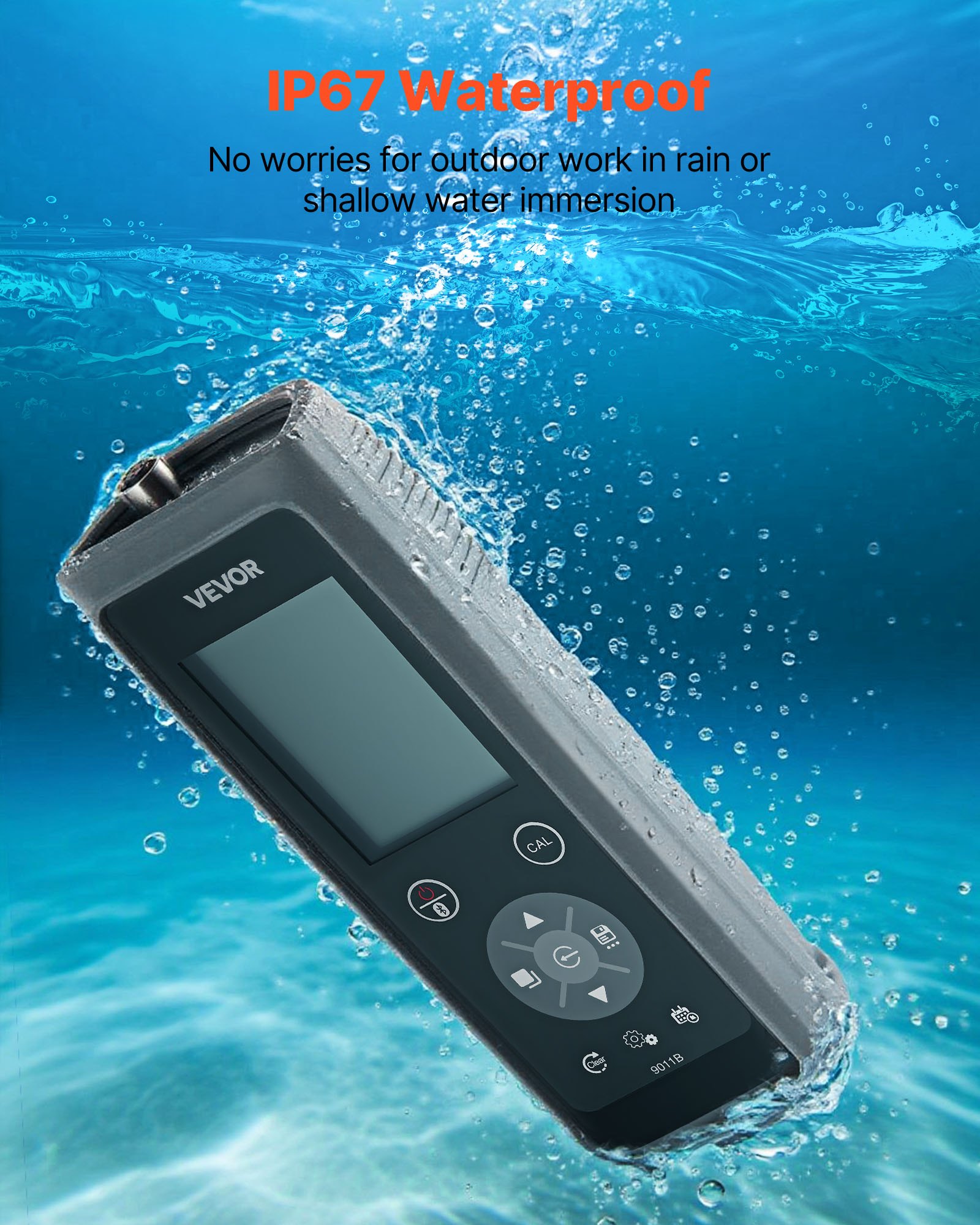 VEVOR Dissolved Oxygen Meter, 0.0-50.0 mg/L Measurement Range, Portable Dissolved Oxygen Tester Kit with 4 m Electrode Cable, Bluetooth/USB Data Transfer, 750 Data Sets Storage, DO Meter for Ponds