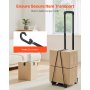 VEVOR Opvouwbare steekwagen, laadvermogen 50 kg, transportkar met 2 wielen en 1 elastisch koord, universele trolley met platform, voor luchthaven, reismeubilair, bagage, kantoorverhuizingen, zwart, 320 x 235 x 965 mm