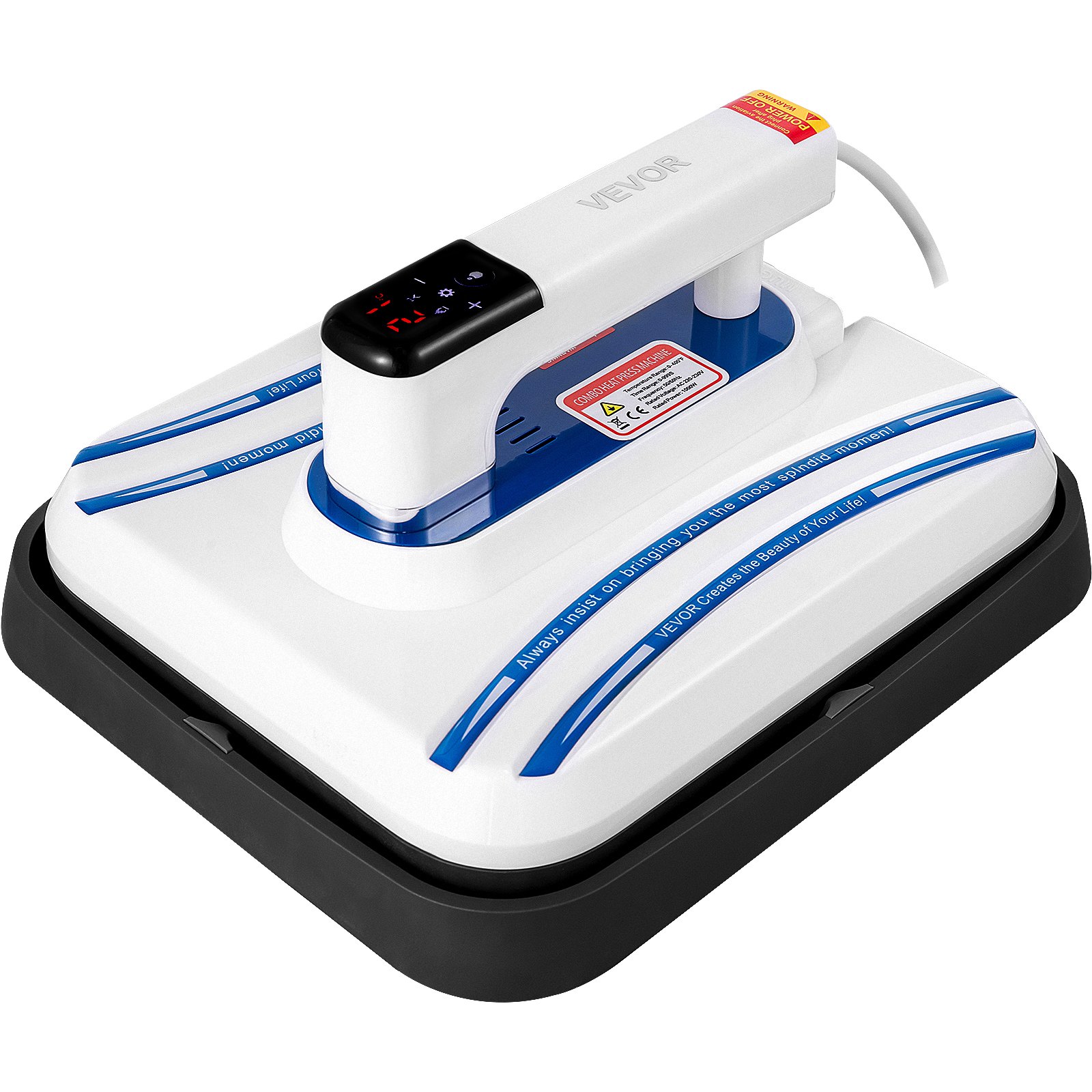 Vevor T-shirt-hitteper Machine Warmteoverdracht Sublimatie Mini 30x25 Cm Blauw