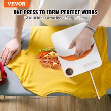 VEVOR 2 in 1 Mini Heat Press Machine 12"x10" 810W Heat Transfer T-Shirts Coasters Pillows DIY Small Heat Press Heat Press Plotter Printing Presses Shirt Press Printing