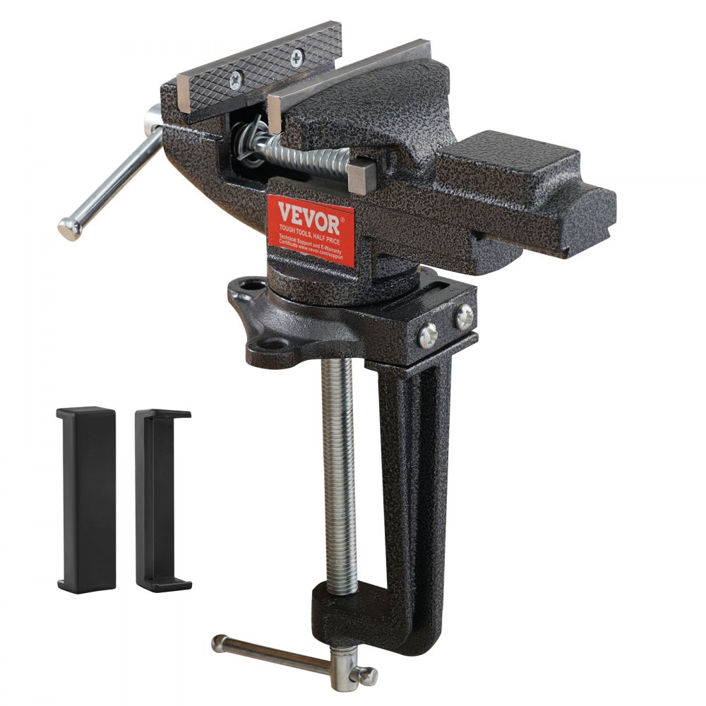 VEVOR vice 56 mm clampable for workbench table vice cast iron powder-coated workbench vice 2-in-1 vice 7KN clamping force parallel vice precision mechanic vice