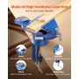 VEVOR Bench Vise, 3 Inch, Portable Workbench Vice with 360° Swivel Base, Quick Release Rotating Bench Clamp, Raised Base, Cast Iron Construction, for Woodworking, Metalworking, Drilling, and Cutting