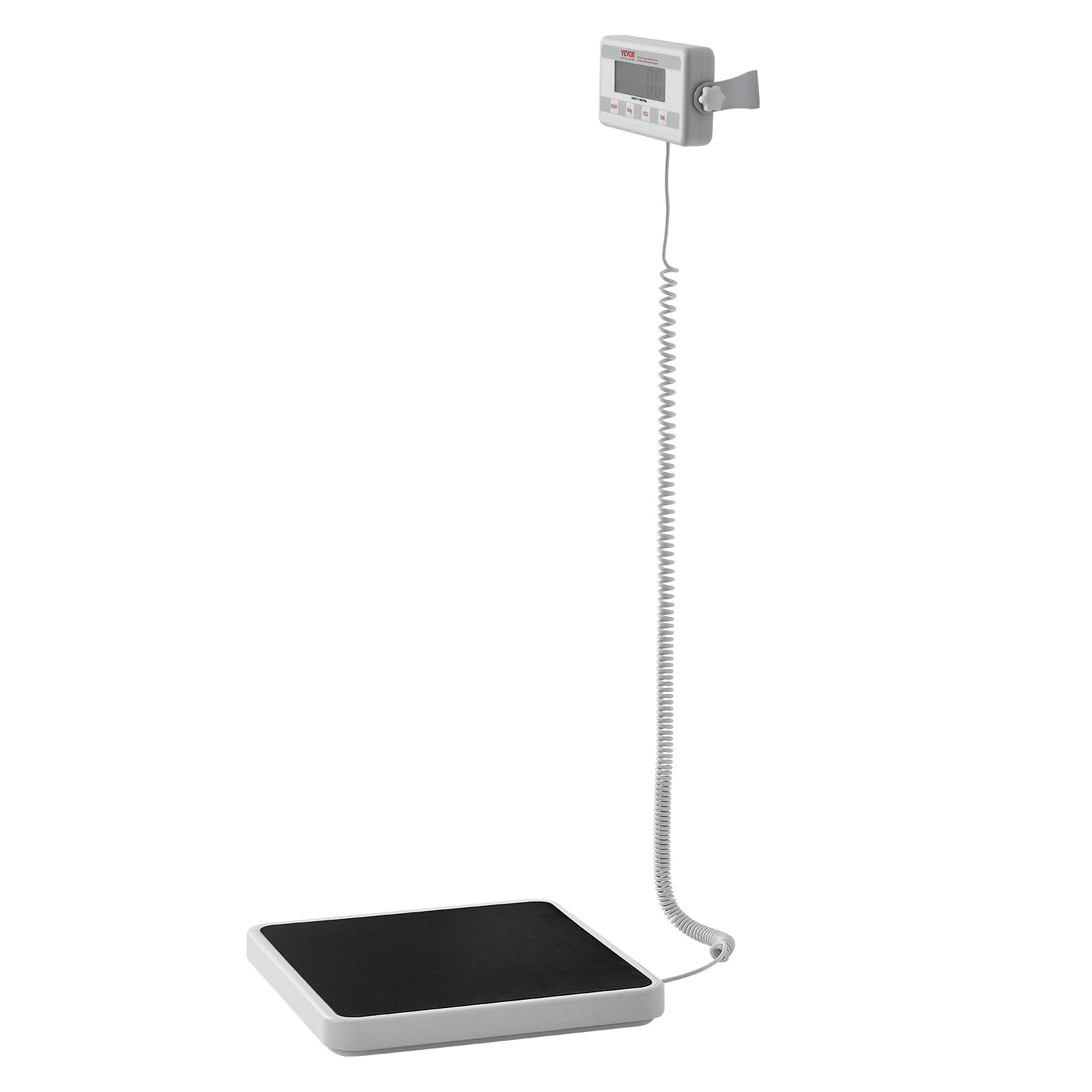 VEVOR Draagbare medische weegschaal, professionele digitale doktersweegschaal voor wegen - met antislipmat, 2 eenheden (kg/lb), hold- en tarrafunctie, capaciteit van 400 lb, doktersweegschaal voor sportschool, thuis, ziekenhuis