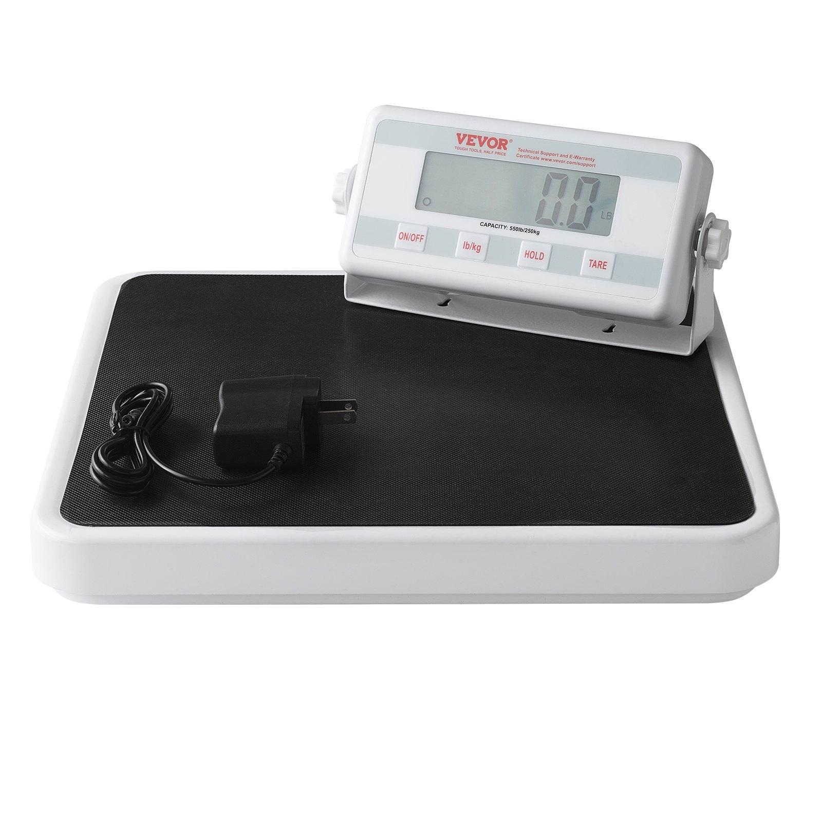VEVOR Portable Medical Scale, Professional Digital Physician Scale for Weighing - with Anti-Slip Mat, 2 Units (kg/lb), Hold & Tare Function, 550LBS Capacity Physician Wight Scale for Gym Home Hospital