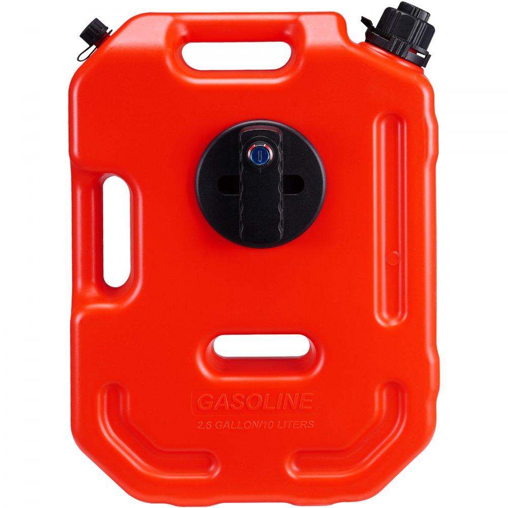 VEVOR Fuel Gas Tank Portable Gas Can 2.64 Gal/10L with Lock Motorcycle ATV SUV