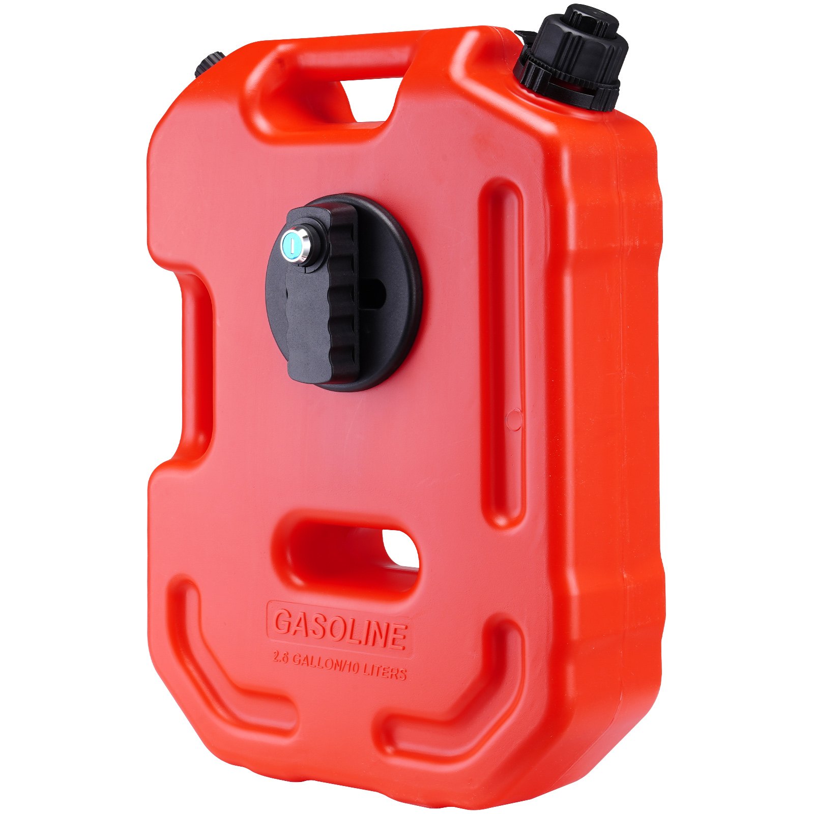 VEVOR Fuel Gas Tank Portable Gas Can 2.64 Gal/10L with Lock Motorcycle ATV SUV