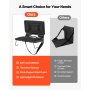 VEVOR Stadium Seat, Folding Bleacher Chair with Back Support and Thick Cushion, Padded Stadium Seat for Bleacher Includes Shoulder Strap, Hooks, Cup Holder, Lycra Material, Side Pocket, PP Material