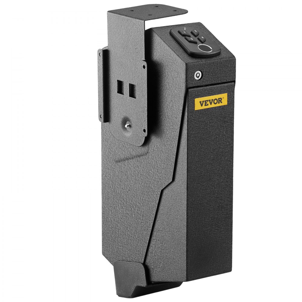 VEVOR Brandwerende Kluis met Sleutel 7,3 x 19 x 35,5 cm, Kluis met Cijferslot 3,3 kg, Wapenkluis Brandwerend Waterdicht met Vingerafdrukscanner, Meubelkluis Elektronisch Slot met Stalen Constructie