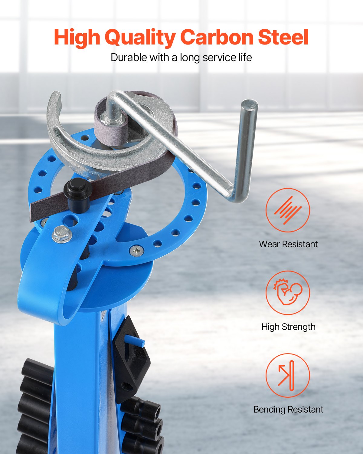 VEVOR Pijpenbuiger, pijpbuigmachine met max. buitendiameter van 50,8 mm en 14 buigmallen, 200° pijpbuiggereedschap voor koperen, aluminium en ijzeren pijpen, HVAC, airconditioning, koelkasten en autoreparaties