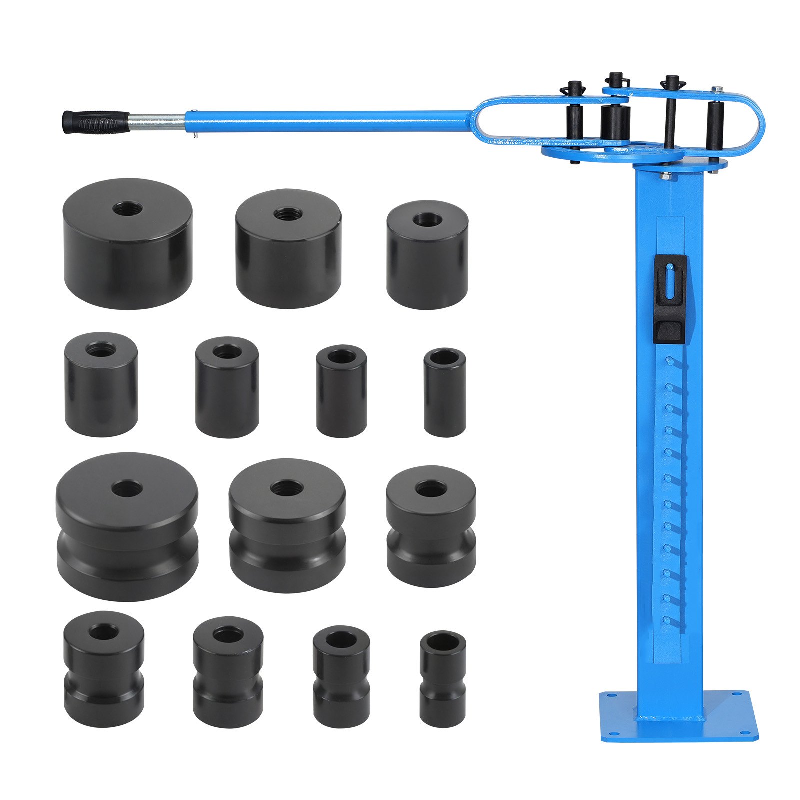 VEVOR Pijpenbuiger, pijpbuigmachine met max. buitendiameter van 50,8 mm en 14 buigmallen, 200° pijpbuiggereedschap voor koperen, aluminium en ijzeren pijpen, HVAC, airconditioning, koelkasten en autoreparaties