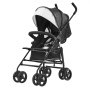 VEVOR lichtgewicht kinderwagen, compact, eenvoudig opvouwbaar met verstelbare rugleuning, frame van koolstofstaal, grote opbergmand, paraplu-kinderwagen voor reizen en meer, zwart/wit