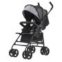 VEVOR Lightweight Stroller Compact Easy Fold Adjustable Backrest Light Gray/Black