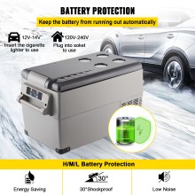 VEVOR Car Refrigerator 35L Compressor Portable Small Refrigerator Car Refrigerator Freezer Vehicle Car Truck RV Boat Mini Electric Cooler for Driving Travel Fishing Outdoor and Home Use