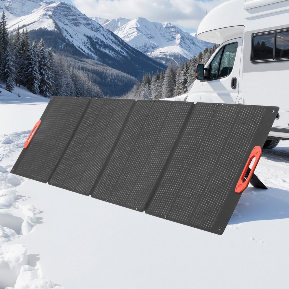 VEVOR Monokristallijne zonnepanelen 300W opvouwbaar, ETFE zonnepaneellader met MC4-uitgang en 10-in-1 DC-adapters, IP67 waterdicht, balkon-powerstation voor kamperen en wandelen