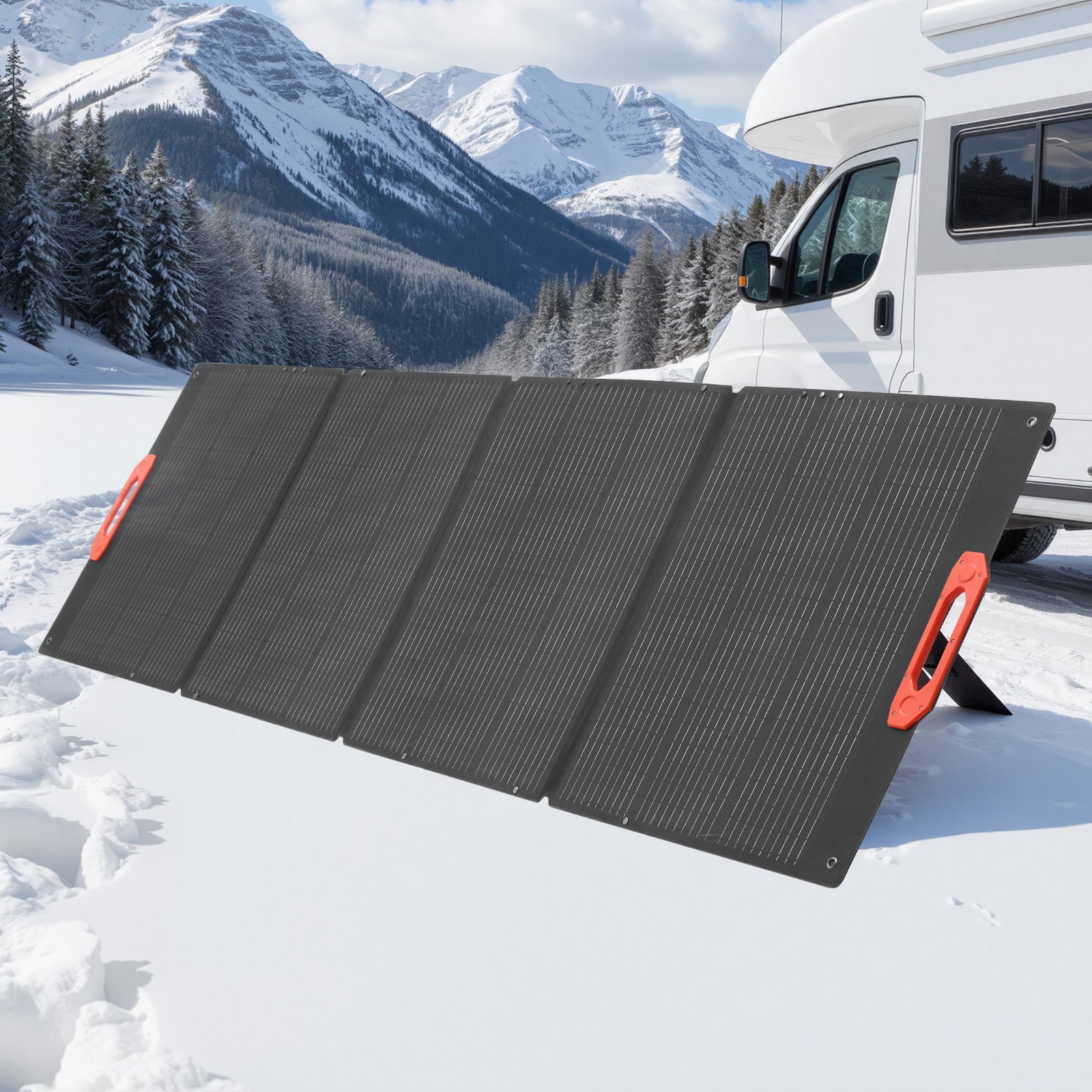 VEVOR Monokristallijne zonnepanelen 300W opvouwbaar, ETFE zonnepaneellader met MC4-uitgang en 10-in-1 DC-adapters, IP67 waterdicht, balkon-powerstation voor kamperen en wandelen
